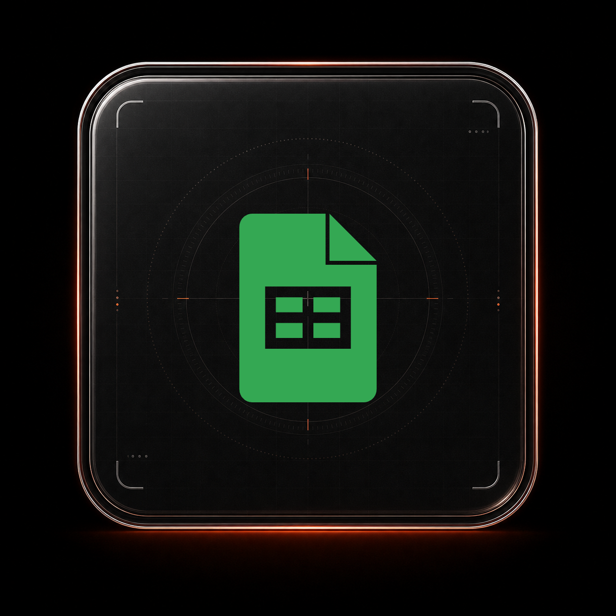 CSV and Google Sheets glass tile