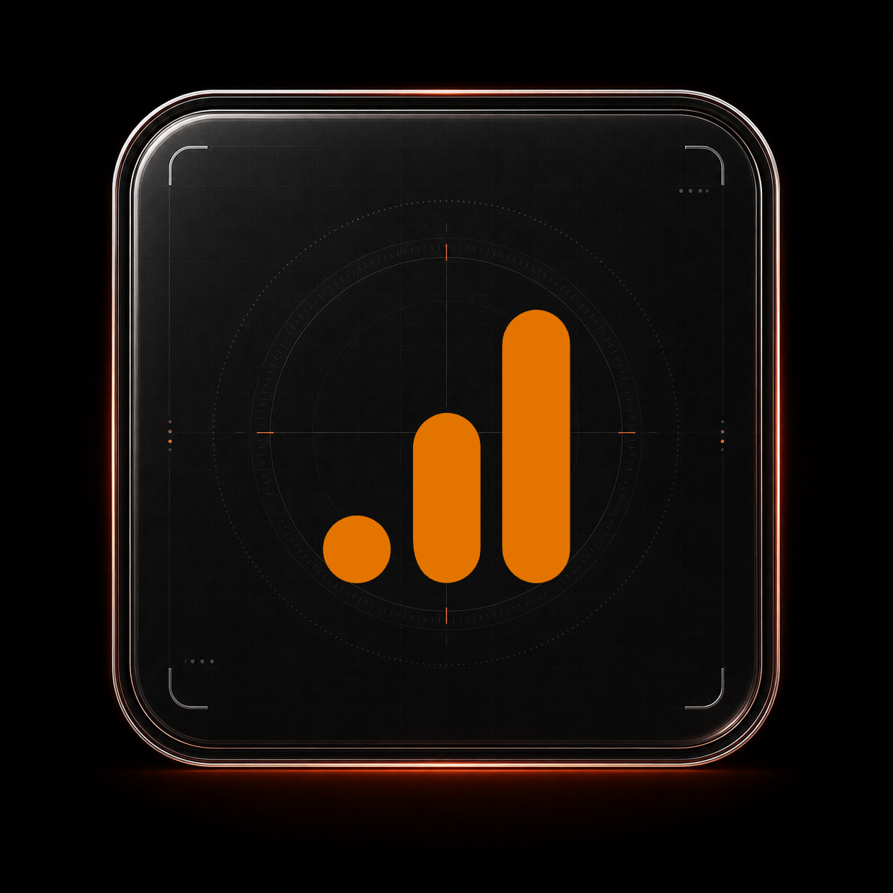 Google Analytics glass tile