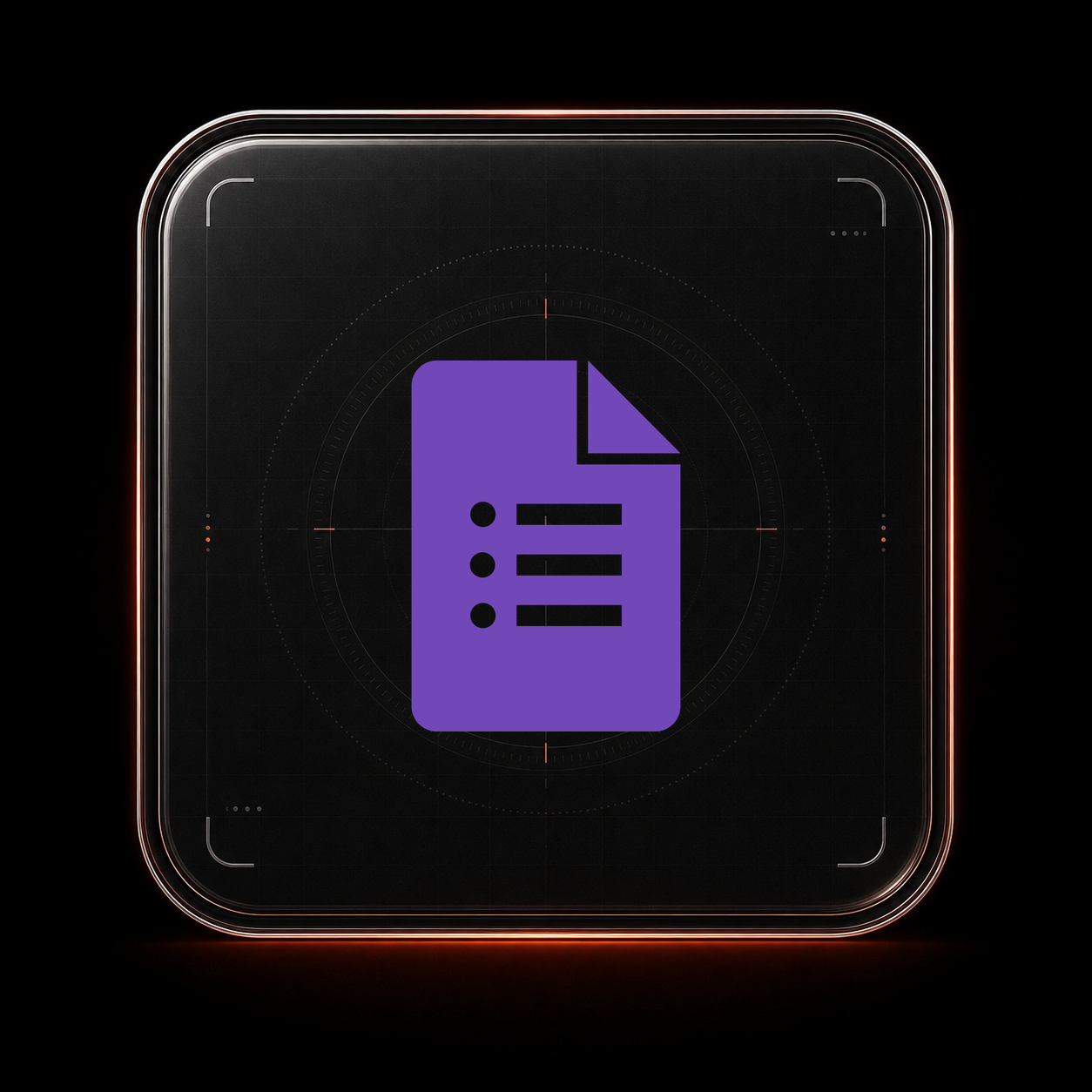 Google Forms glass tile