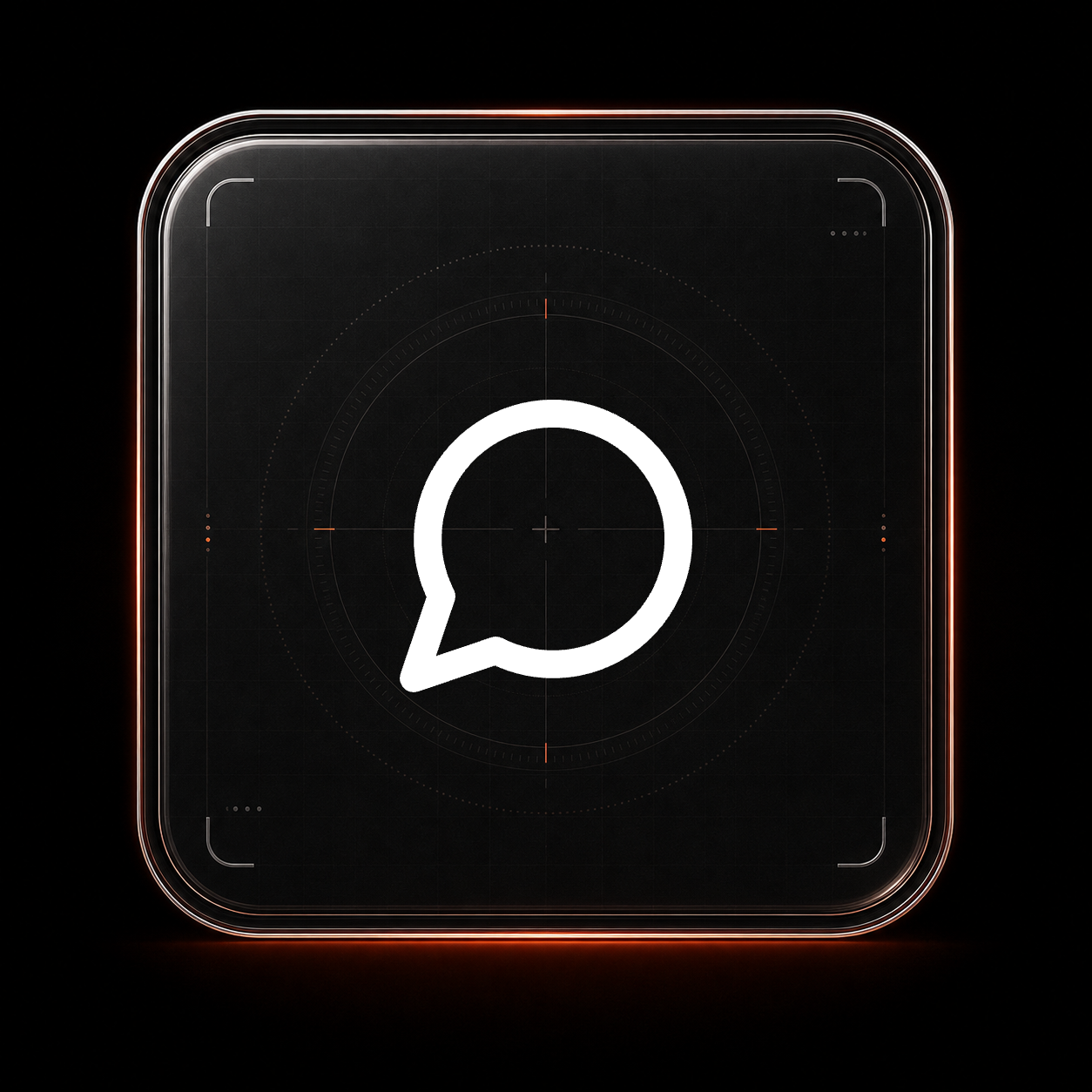 Live Chat glass tile