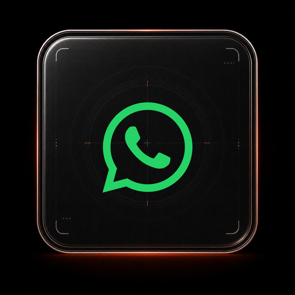 WhatsApp glass tile
